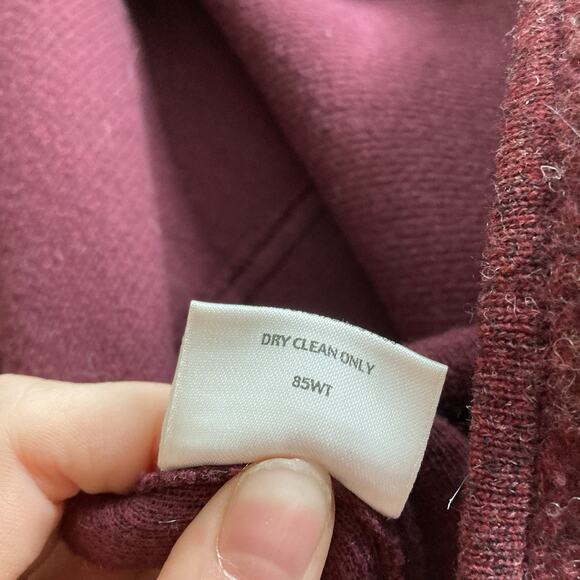 Eileen Fisher Burgundy Cotton Lambswool Blend Jacket Size M Petite Lagenlook - Picture 7 of 13